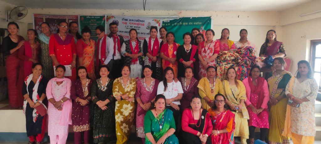 टोखा–३ को सीपमूलक पहल : ४५ दिने सिलाइ कटाइ र ६ दिने कृष्टलको माला बनाउने तालिम सम्पन्न